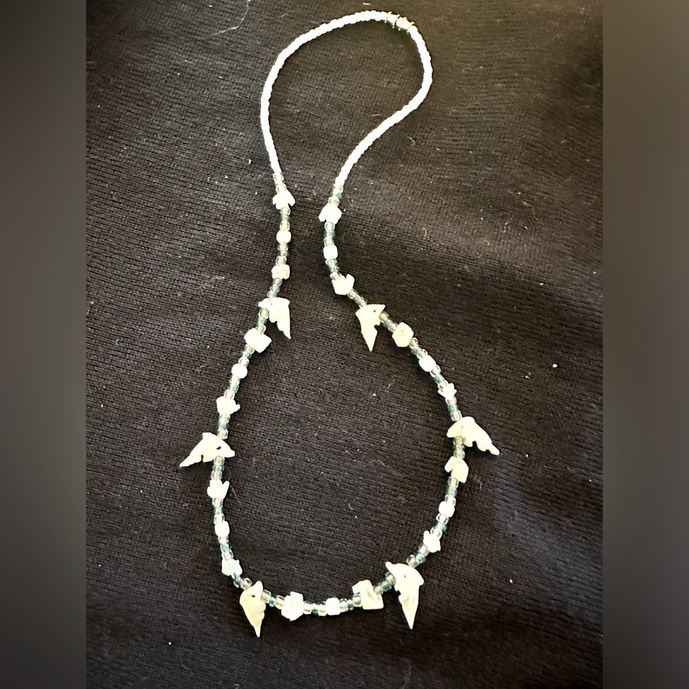 Dolphin Fetish Beaded Necklace